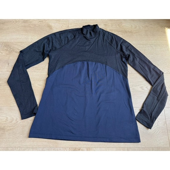 Nike Tops - EUC Nike Shirt Womens Size L Long Sleeve Pullover Pro Warm Mock Neck Sparkle Run